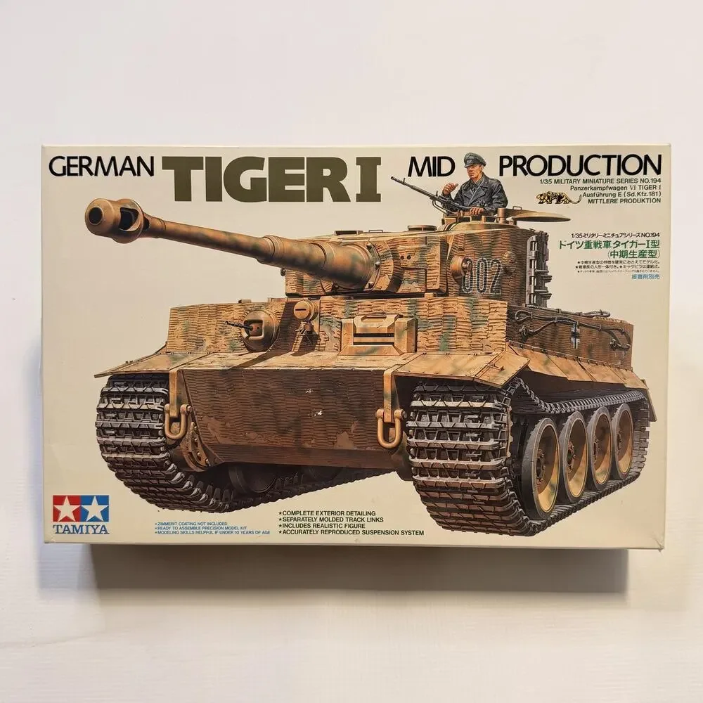 Tamiya German Tiger I Mid Production Tank 1/35 Model Kit Unassembled WWII